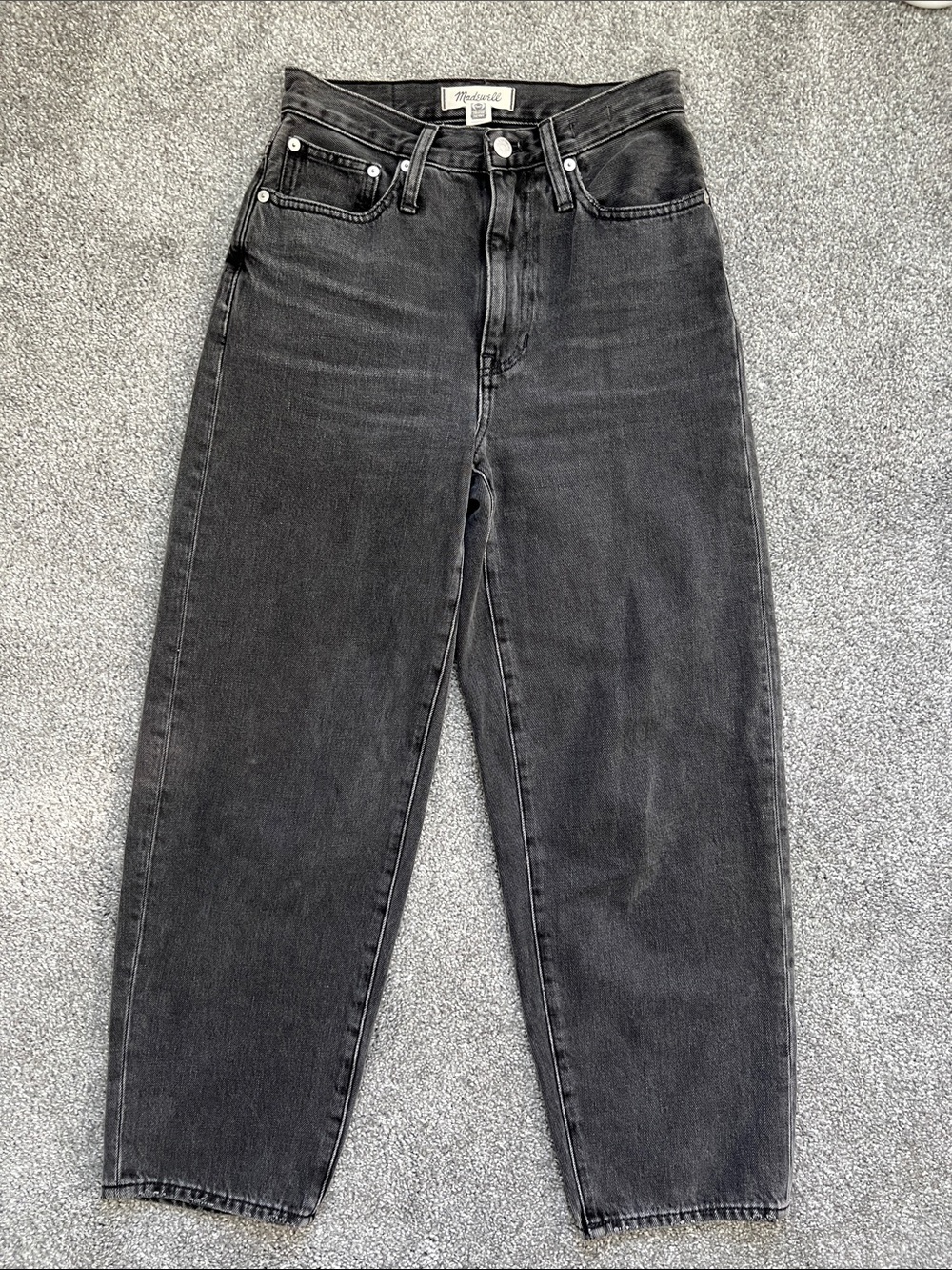 Madewell Jeans Women’s 23 Grey Black Balloon Jeans Noll Wash